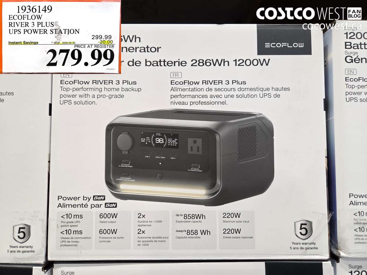 ecoflow river 3 plus ups power station