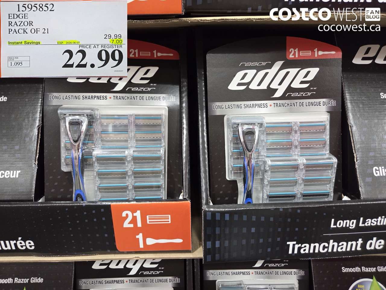 EDGE RAZOR PACK OF 21