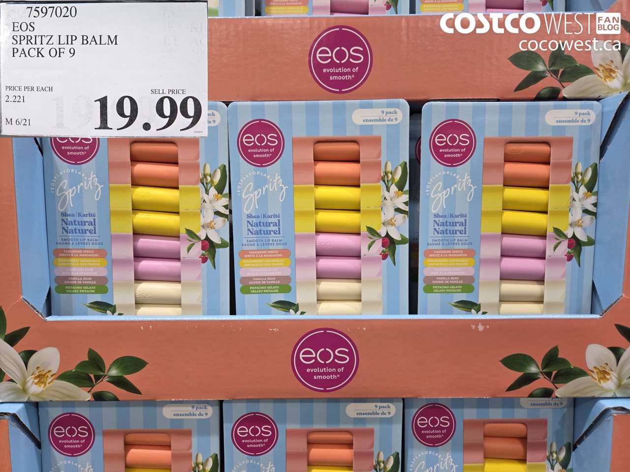 EOS SPRITZ LIP BALM PACK OF 9