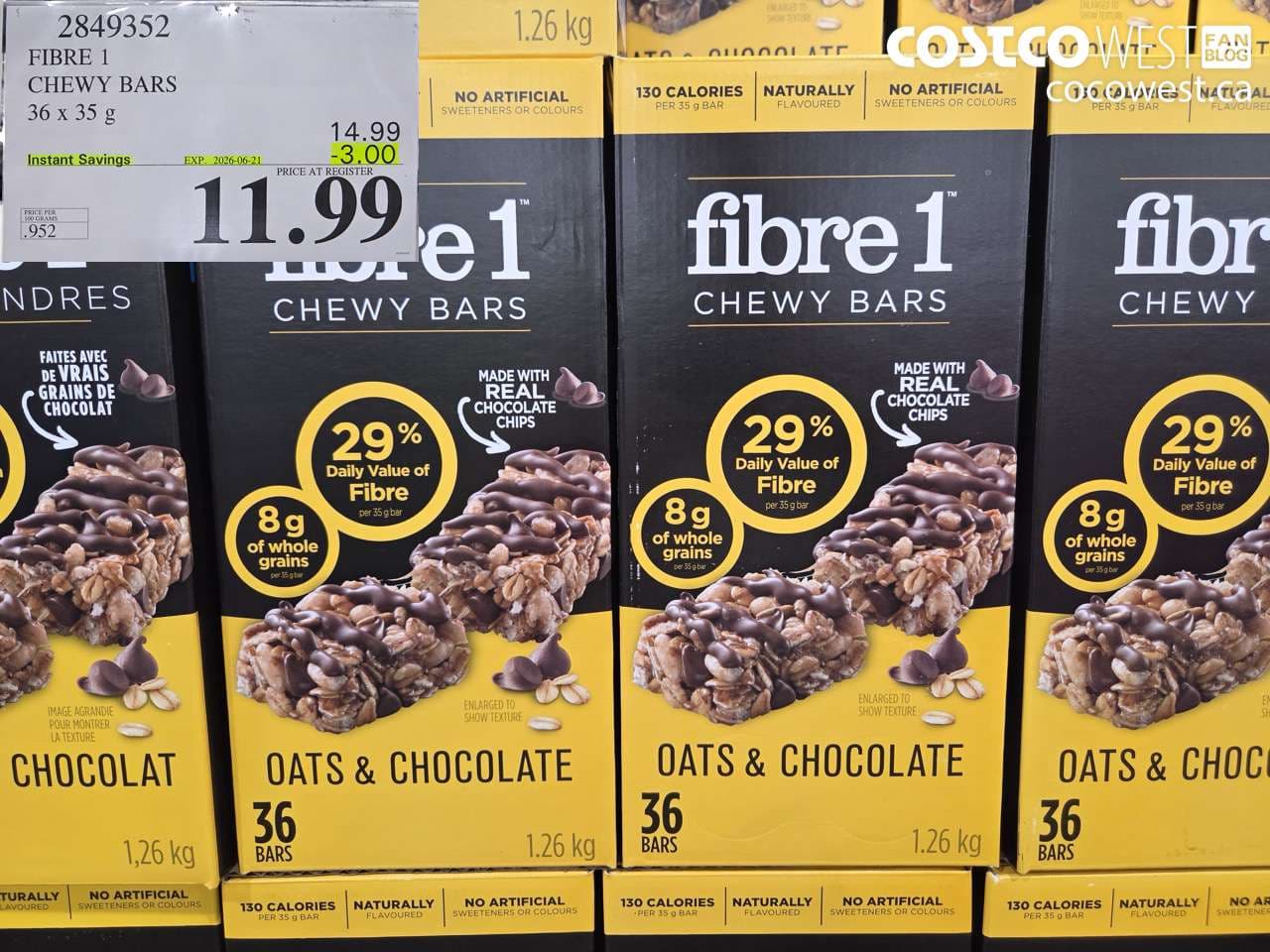 FIBRE 1 CHEWY BARS 36 X 35 G