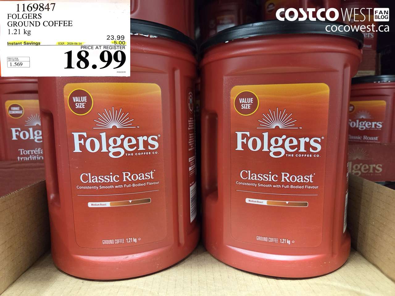 folgers ground coffee 121 kg