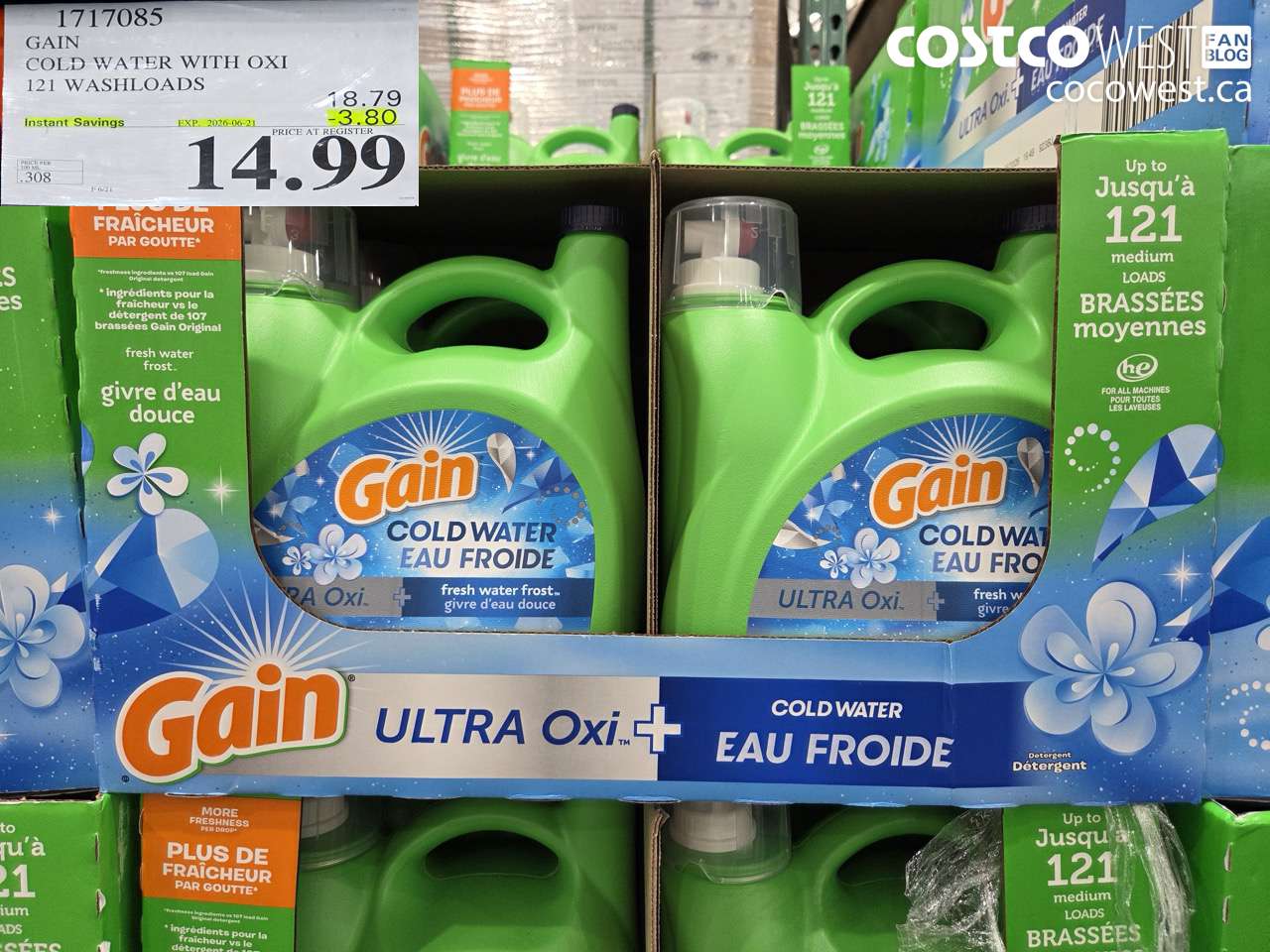gain cold water with oxi 121 washloads