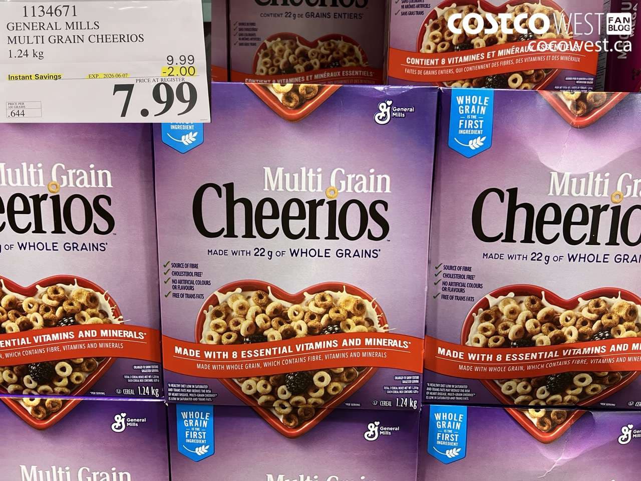 GENERAL MILLS MULTI GRAIN CHEERIOS 1.24 KG