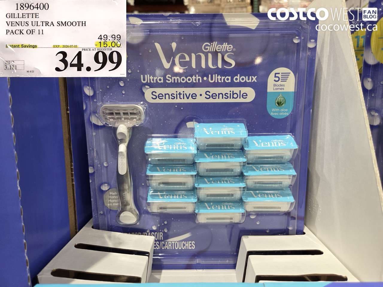 gillette venus ultra smooth pack of 11
