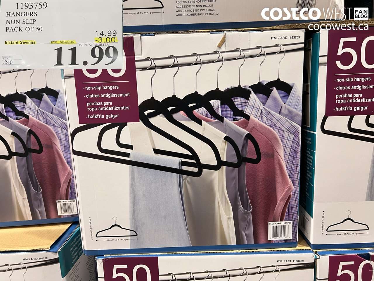 HANGERS NON SLIP PACK OF 50