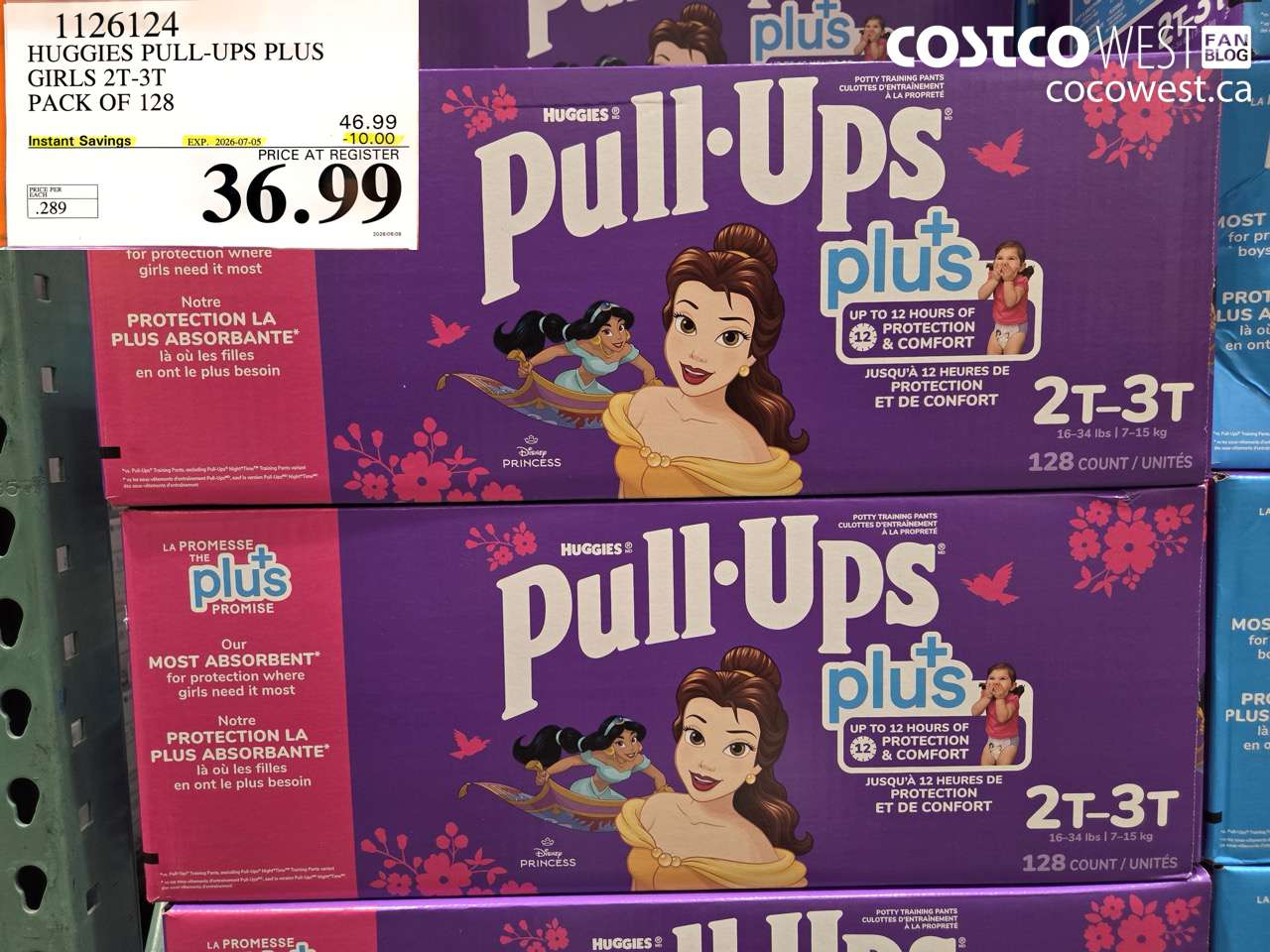 huggies pullups plus girls 2t3t pack of 128
