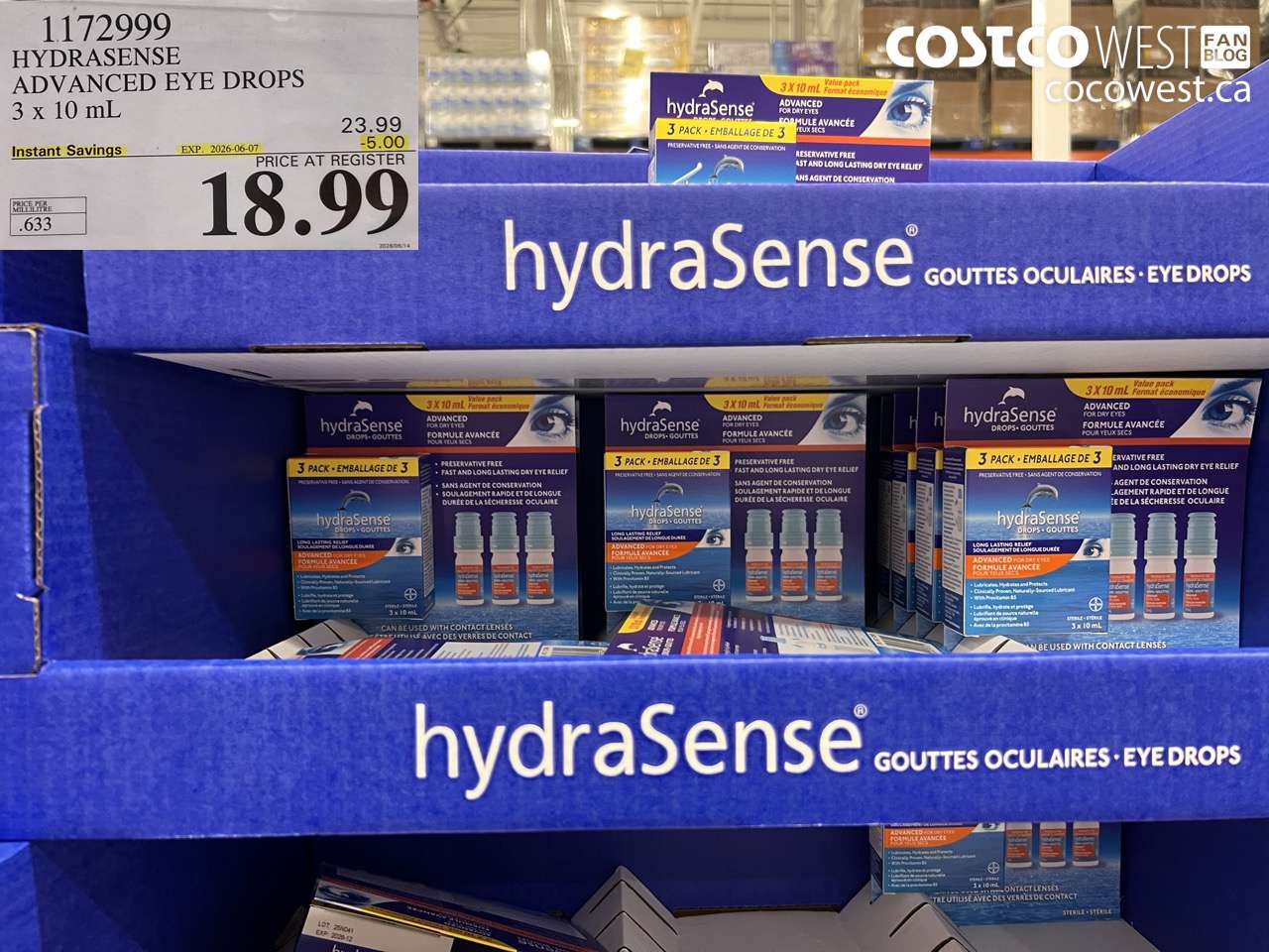 hydrasense advanced eye drops 3 x 10 ml