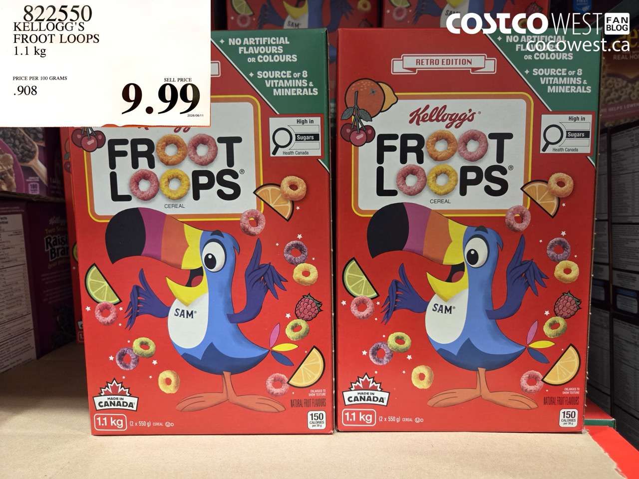 kelloggs froot loops 11 kg