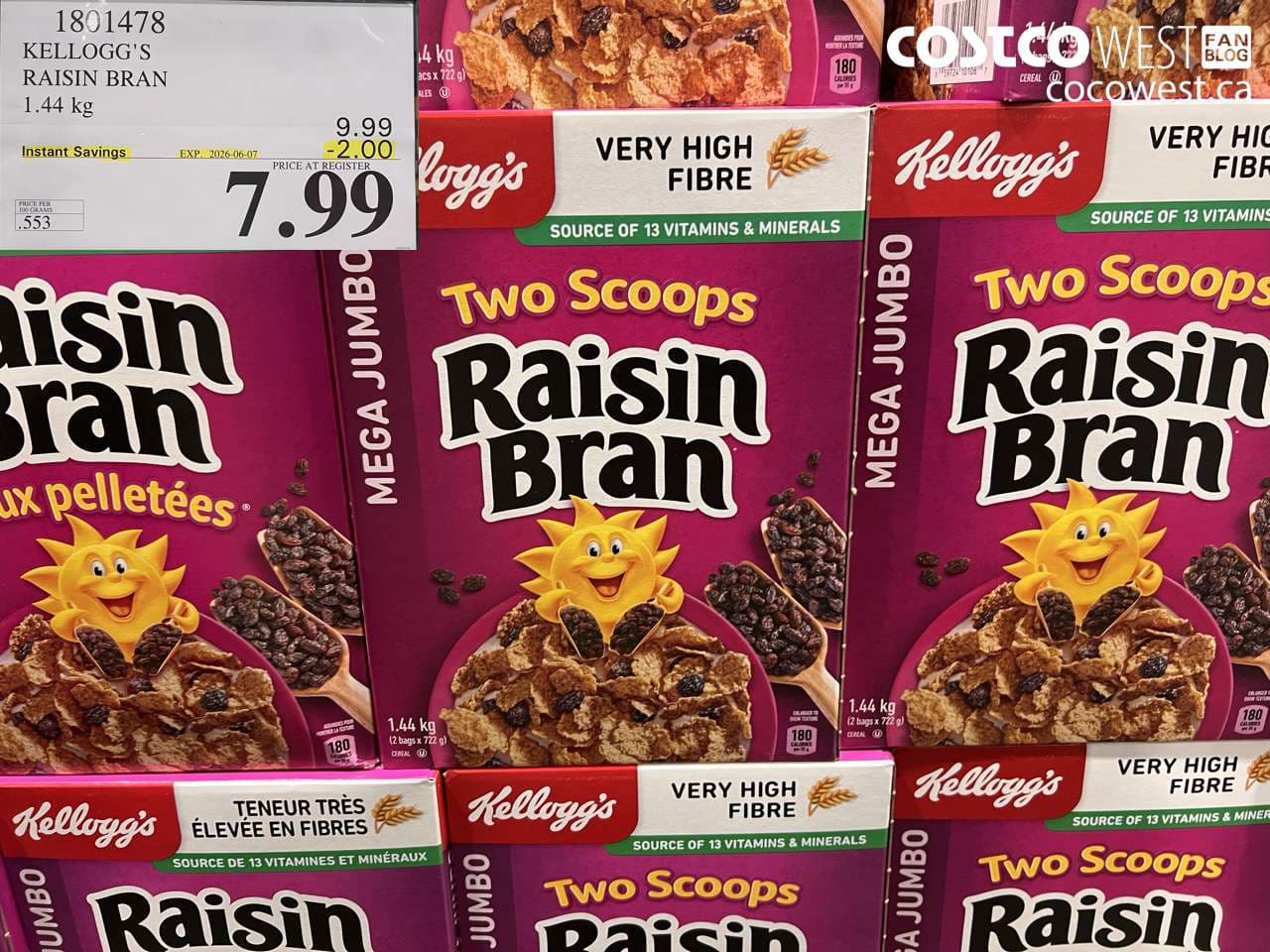 kelloggs raisin bran 144 kg