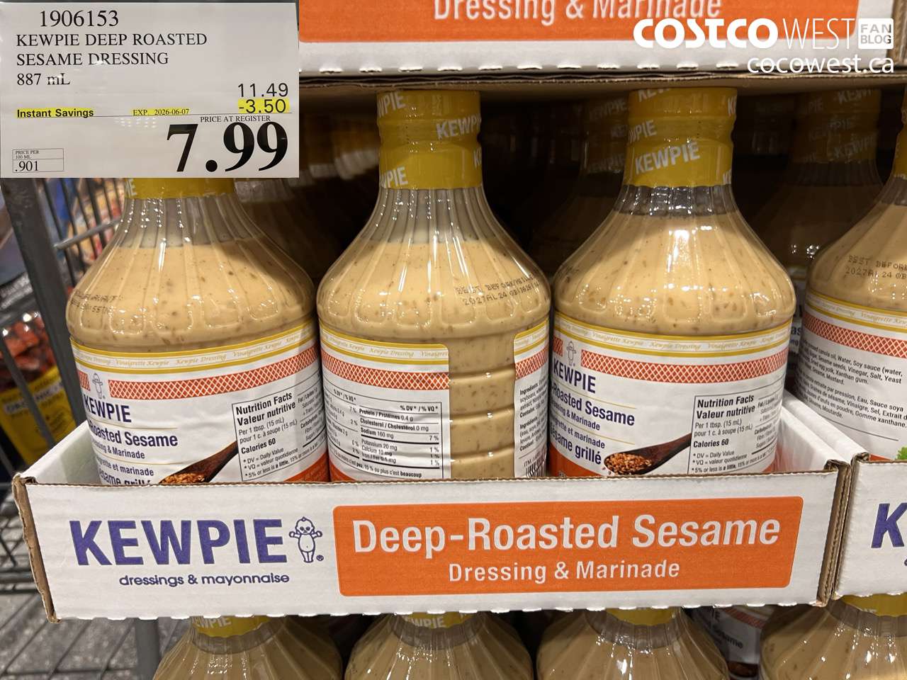 KEWPIE DEEP ROASTED SESAME DRESSING 887 ML