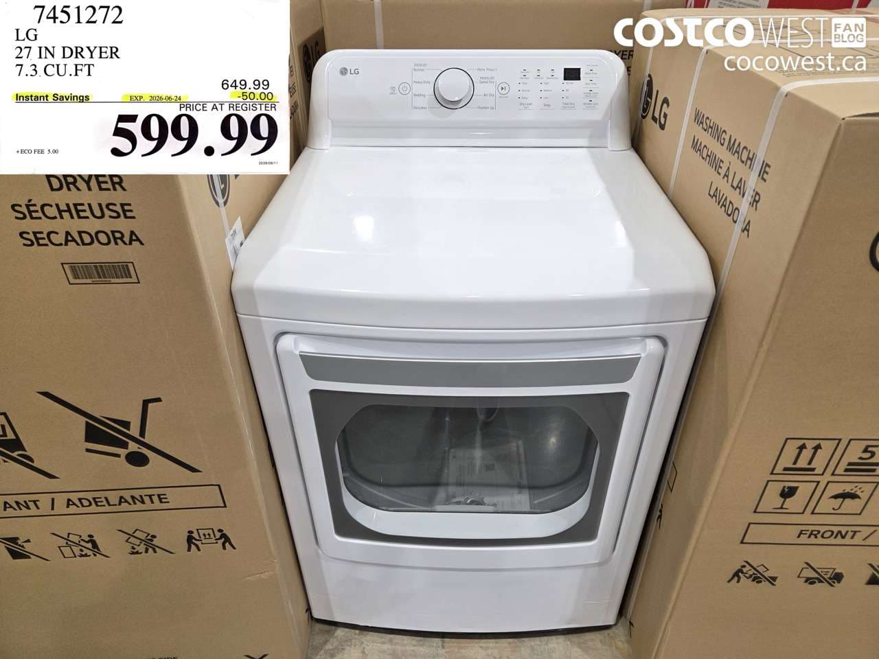 LG 27 IN DRYER 7.3 CU.FT