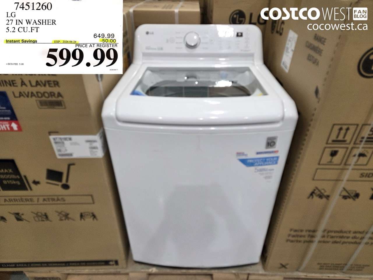 LG 27 IN WASHER 5.2 CU.FT