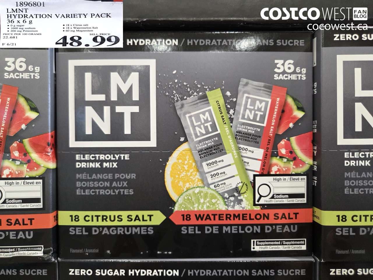 LMNT HYDRATION VARIETY PACK 36 X 6 G