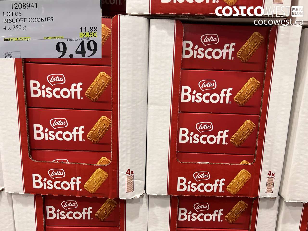 lotus biscoff cookies 4 x 250 g