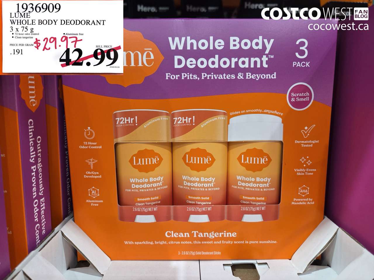 lume whole body deodorant 3 x 75 g