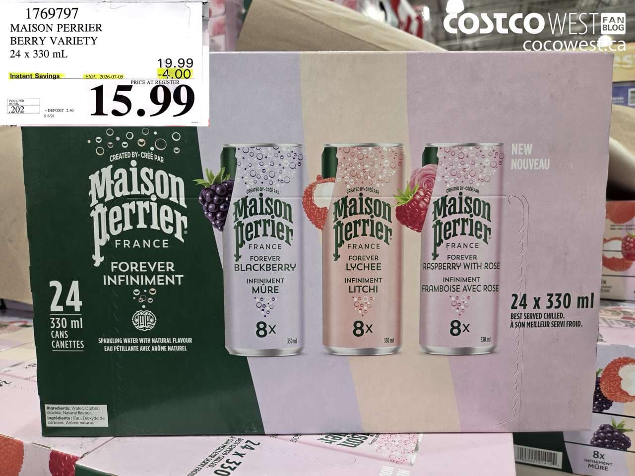 maison perrier berry variety 24 x 330 ml