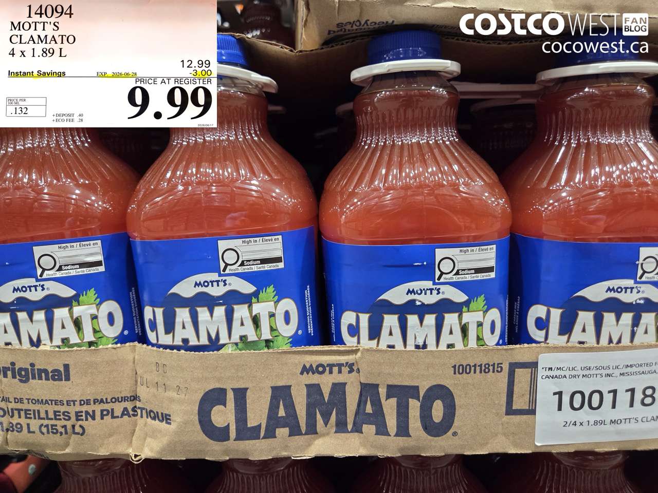 MOTT’S CLAMATO 4 X 1.89 L