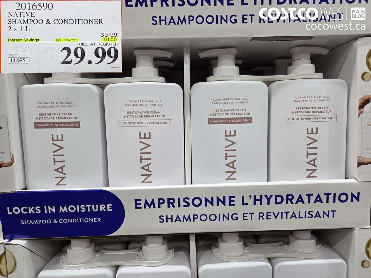 NATIVE SHAMPOO & CONDITIONER 2 X 1 L