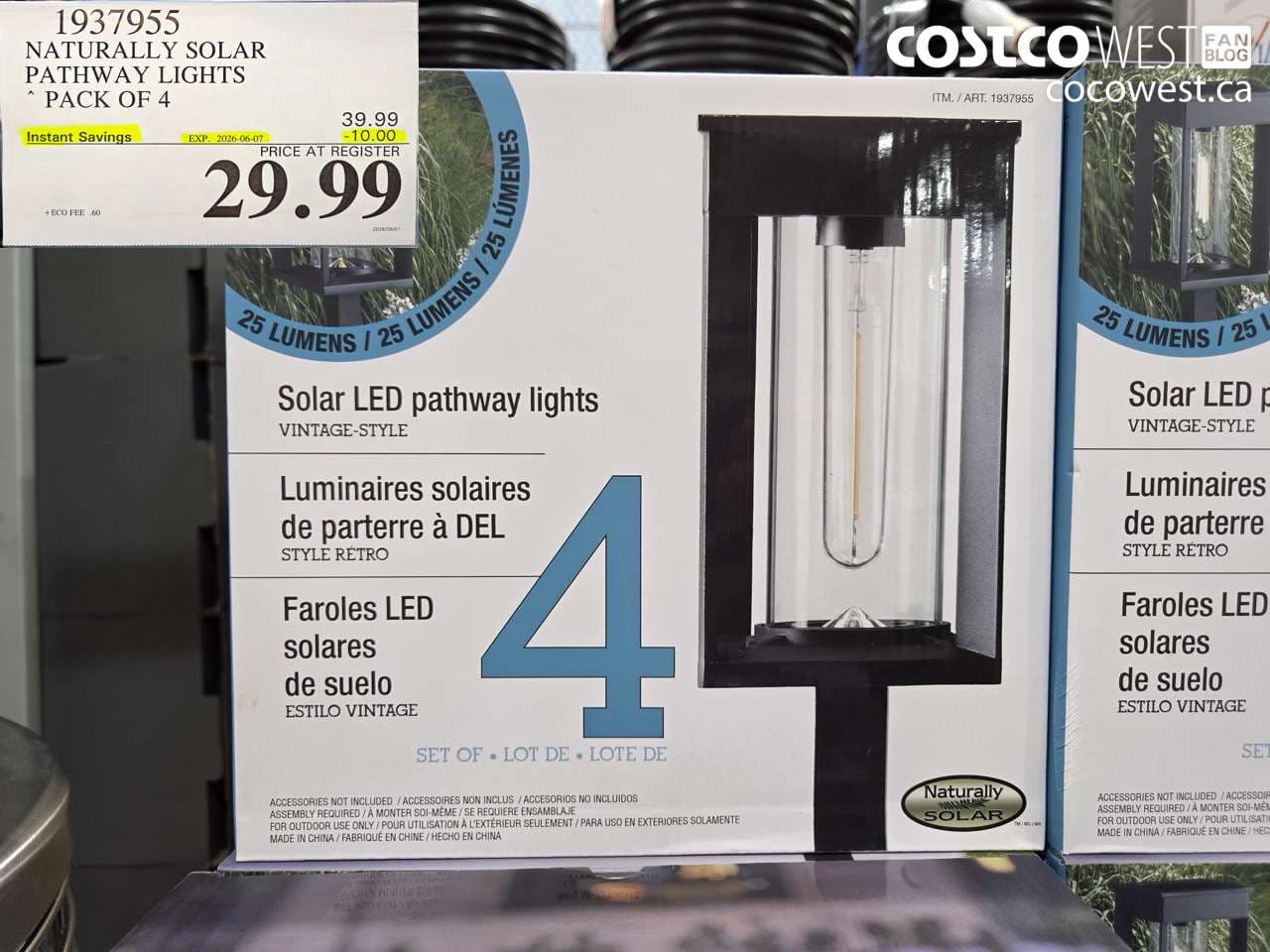 naturally solar pathway lights pack of 4