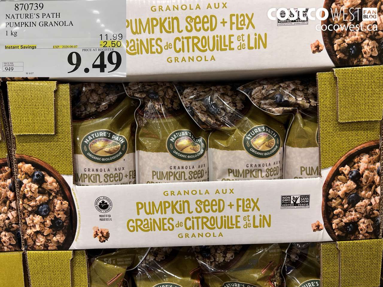 natures path pumpkin granola 1 kg