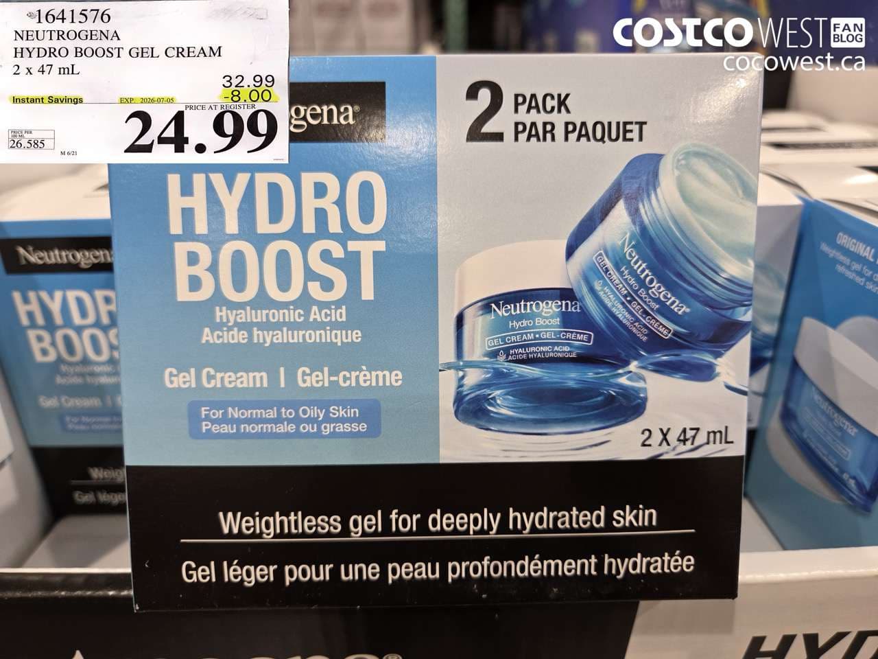 neutrogena hydro boost gel cream 2 x 47 ml