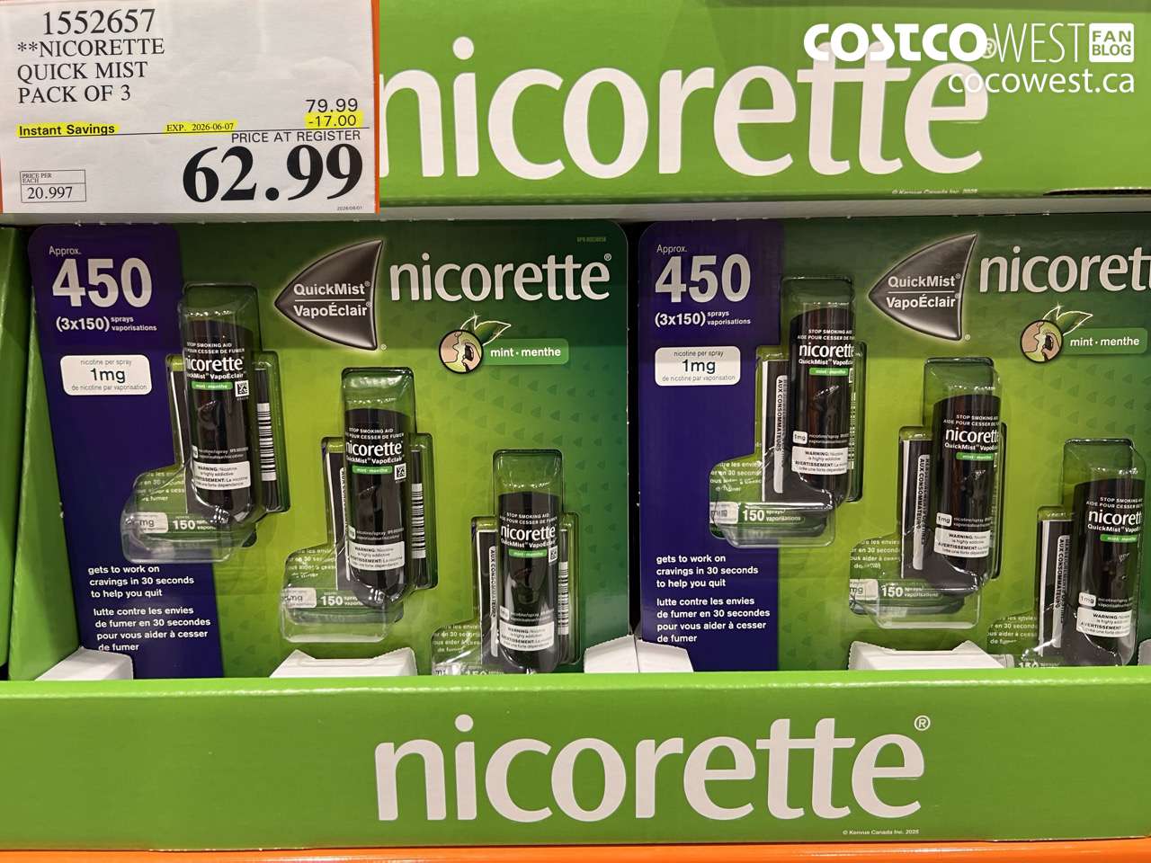 nicorette quick mist pack of 3