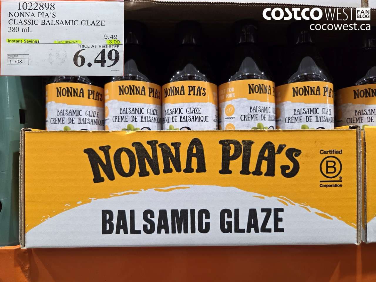 nonna pias classic balsamic glaze 380 ml
