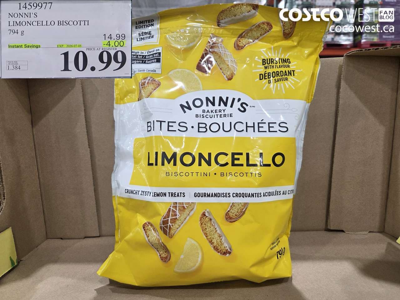 NONNI’S LIMONCELLO BISCOTTI 794 G