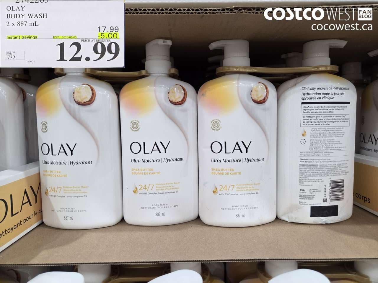 OLAY BODY WASH 2 X 887 ML