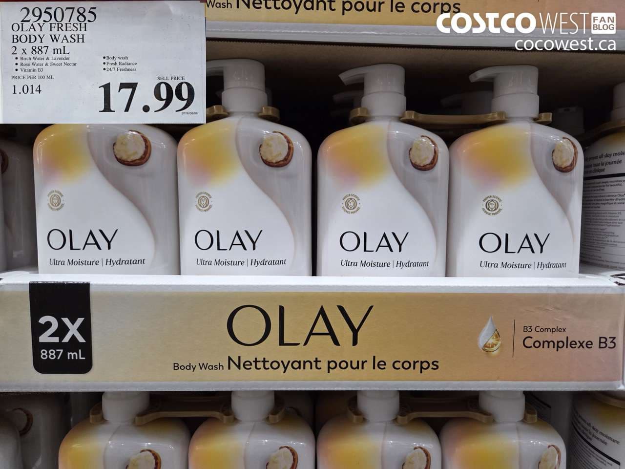 olay fresh body wash 2 x 887 ml