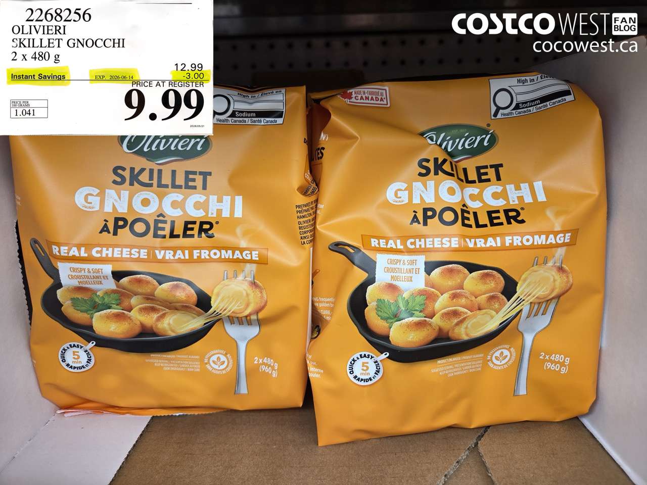 olivieri skillet gnocchi 2 x 480 g