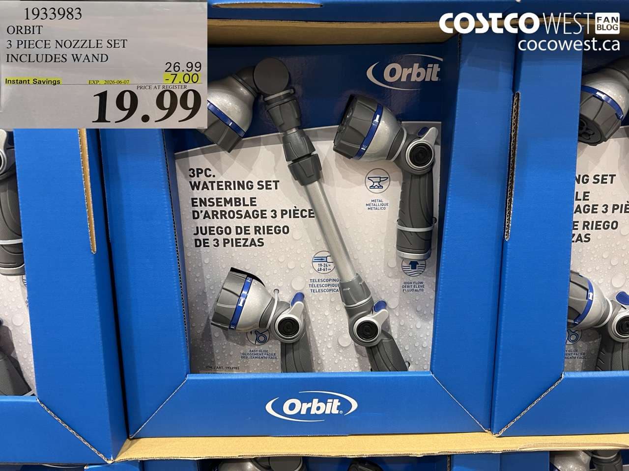 orbit 3 piece nozzle set includes wand