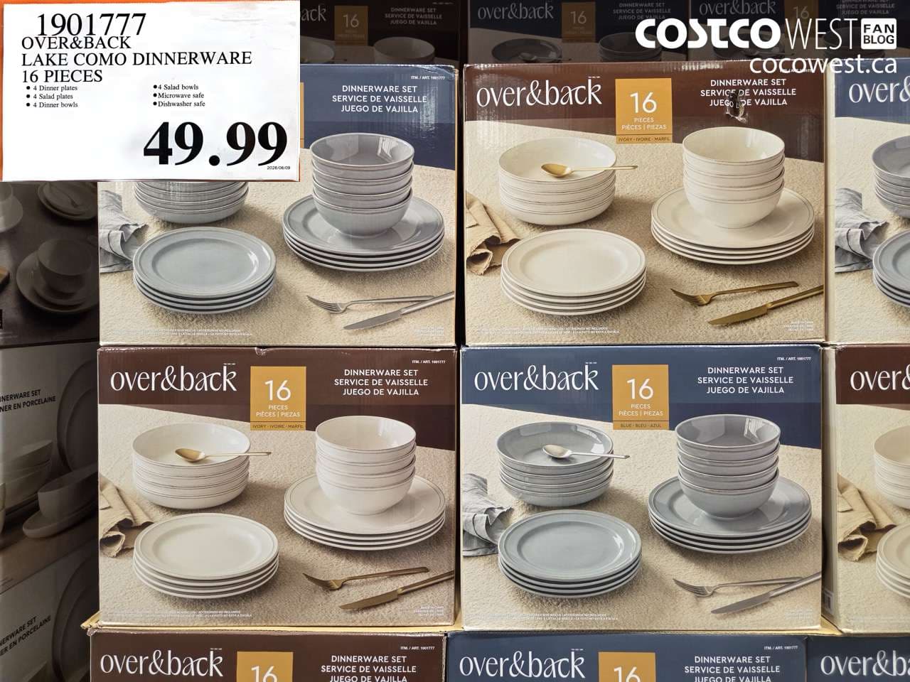 overback lake como dinnerware 16 pieces