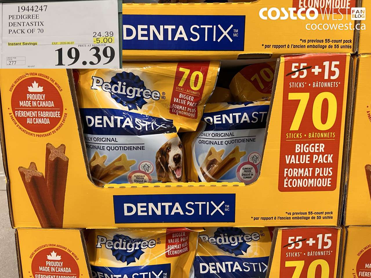 PEDIGREE DENTASTIX PACK OF 70