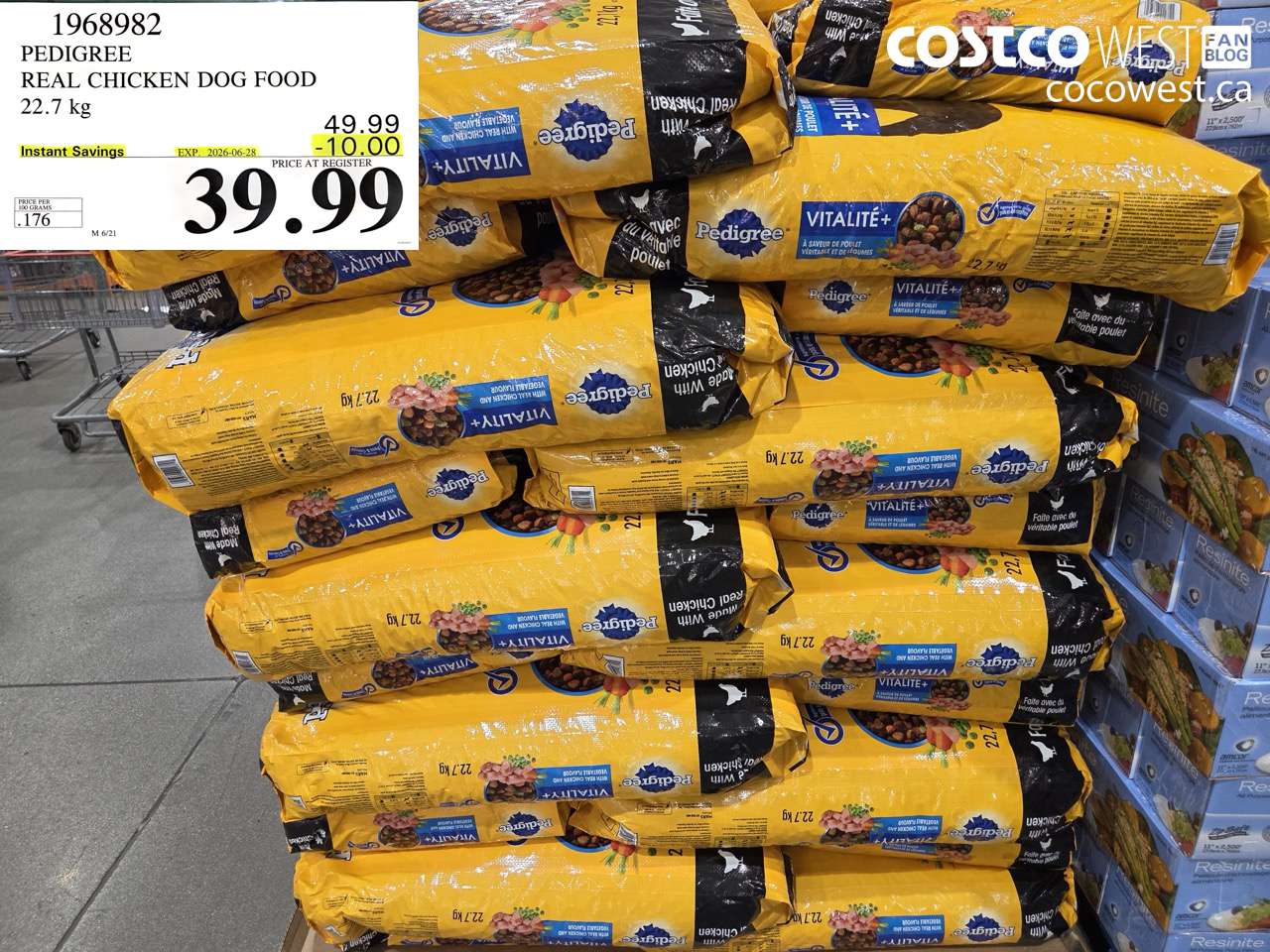 pedigree real chicken dog food 227 kg