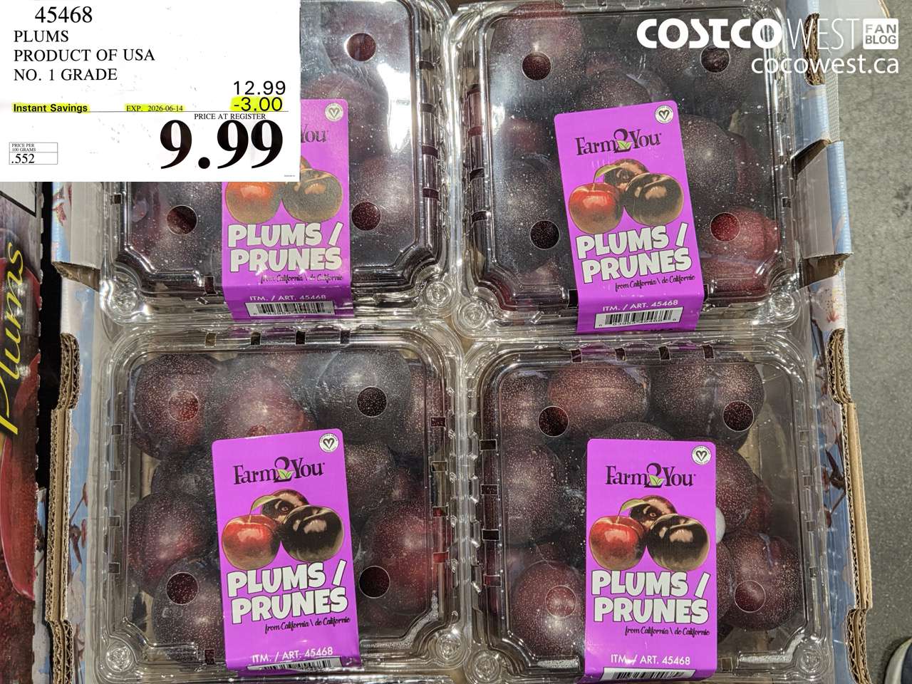 PLUMS PRODUCT OF USA NO. 1 GRADE