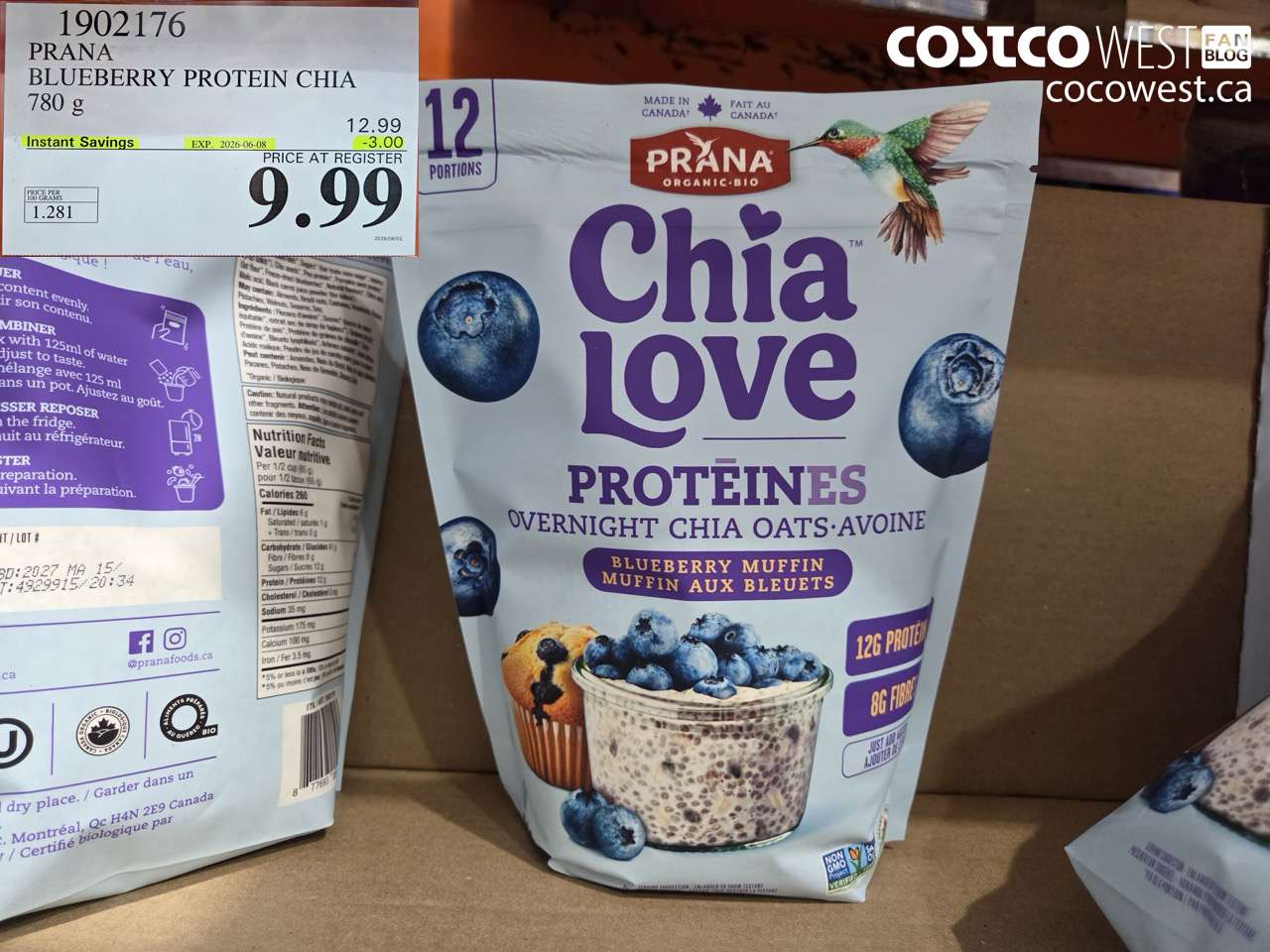 PRANA BLUEBERRY PROTEIN CHIA 780 G