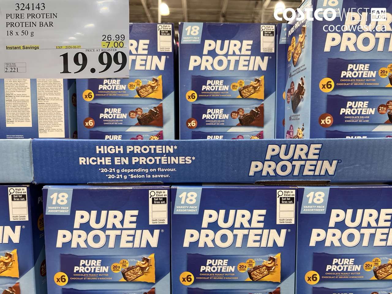 pure protein protein bar 18 x 50 g