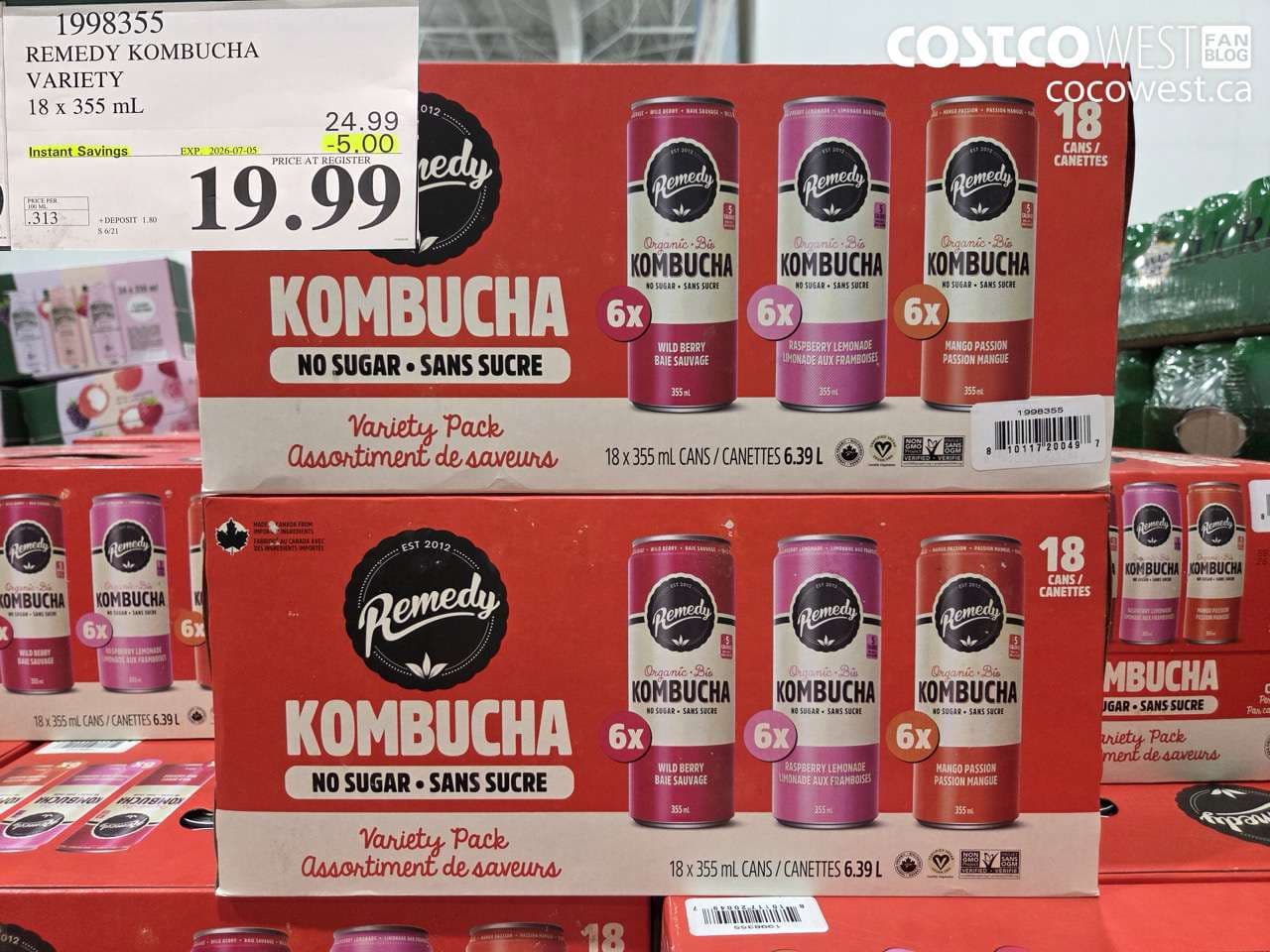 REMEDY KOMBUCHA VARIETY 18 X 355 ML