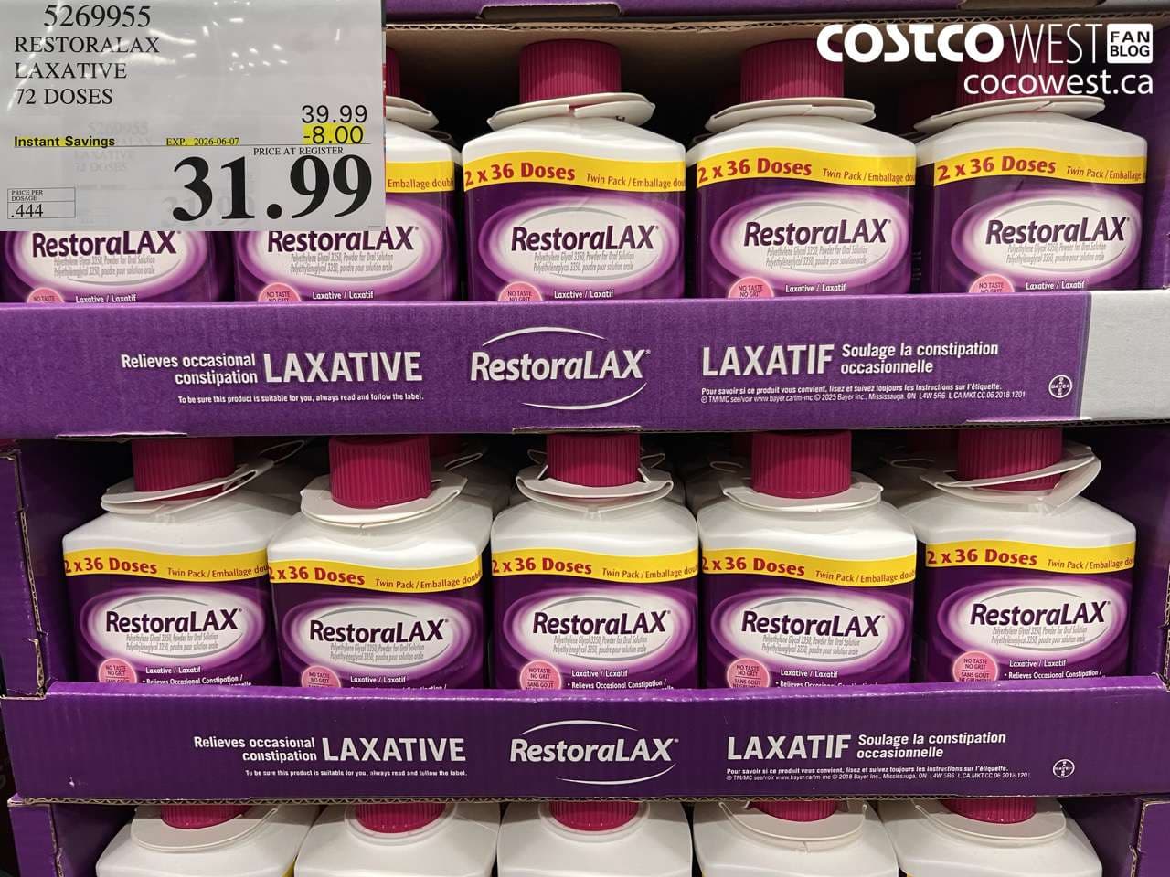 restoralax laxative 72 doses