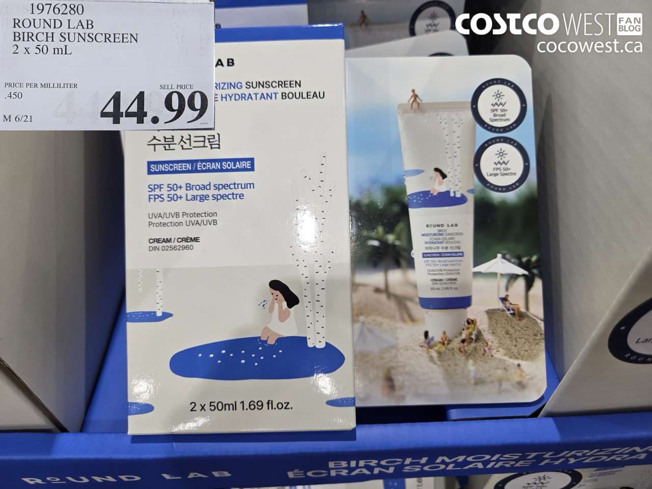 ROUND LAB BIRCH SUNSCREEN 2 X 50 ML