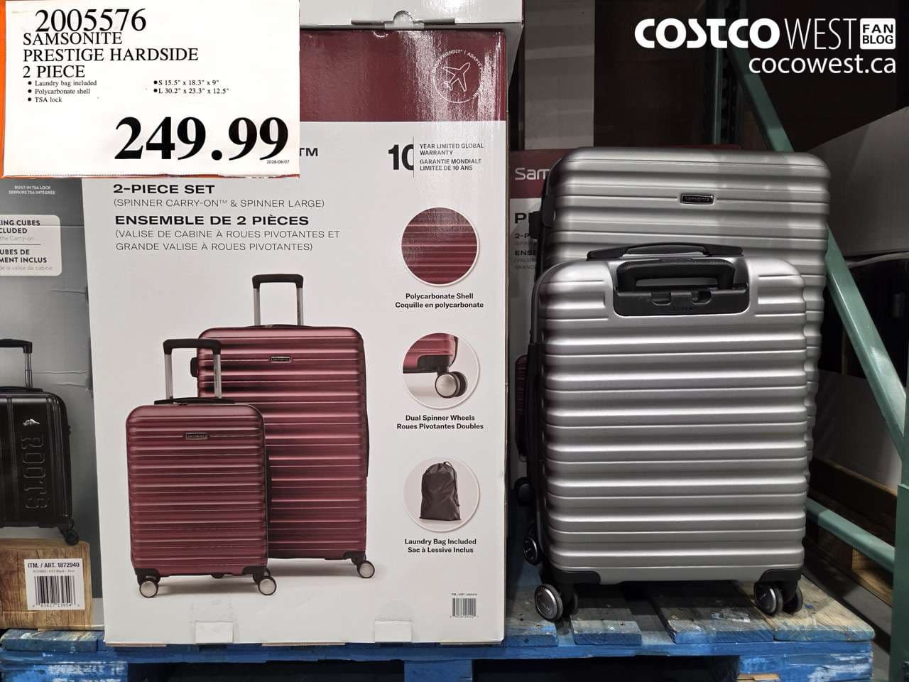 SAMSONITE PRESTIGE HARDSIDE 2 PIECE