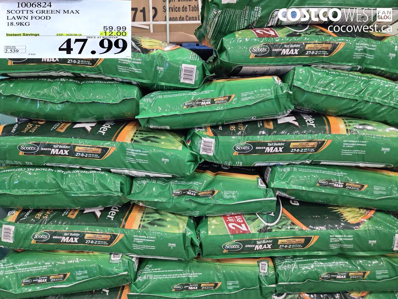 scotts green max lawn food 189kg