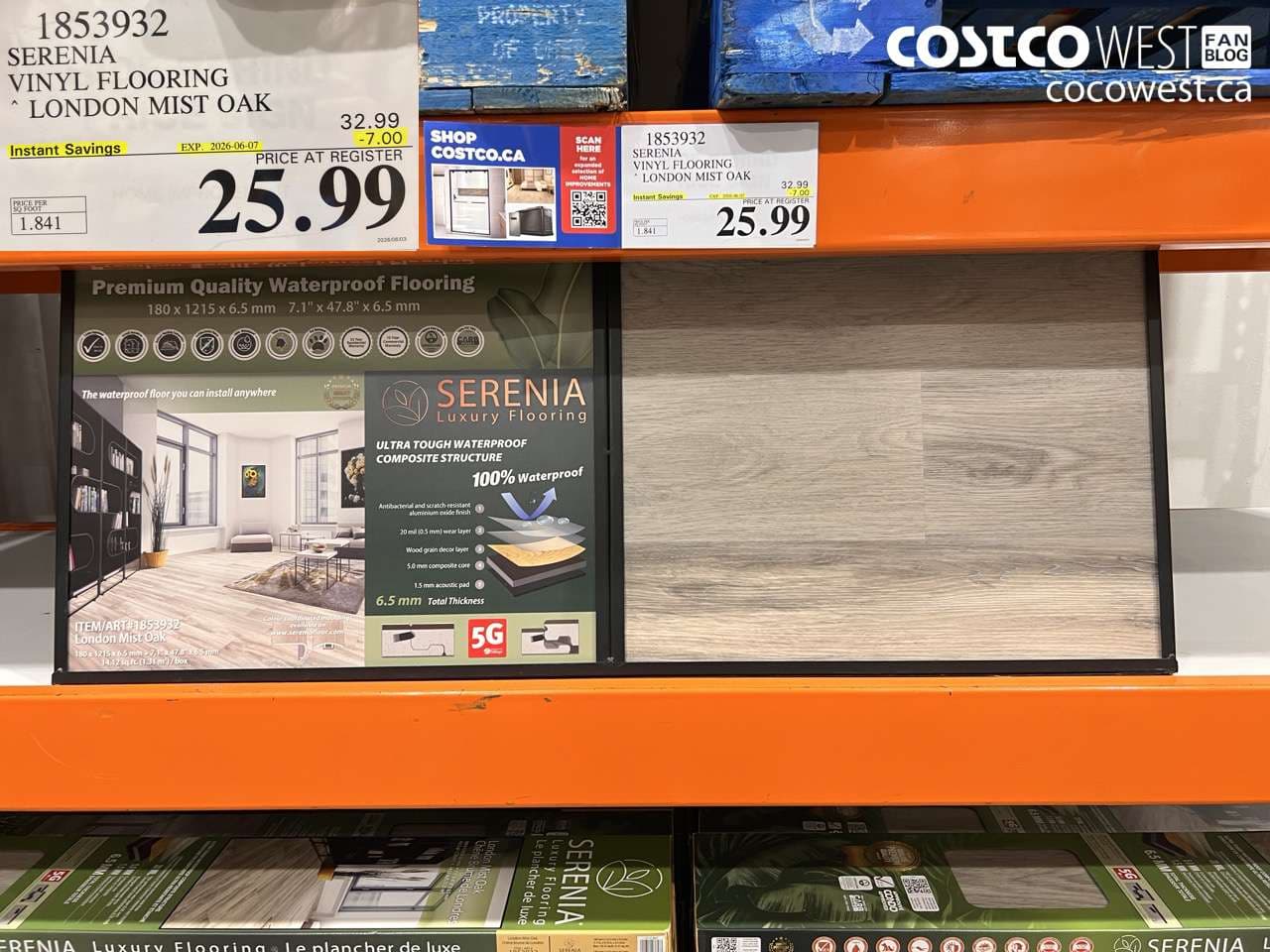 SERENIA VINYL FLOORING LONDON MIST OAK
