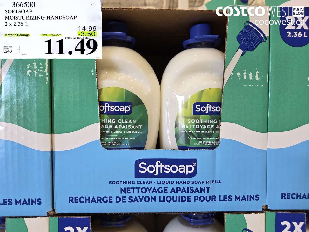 softsoap moisturizing handsoap 2 x 236 l