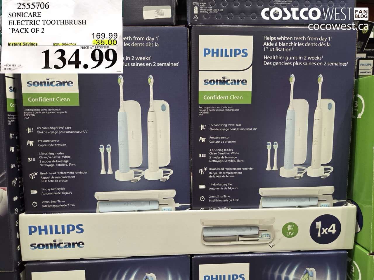 sonicare electric toothbrush pack of 2