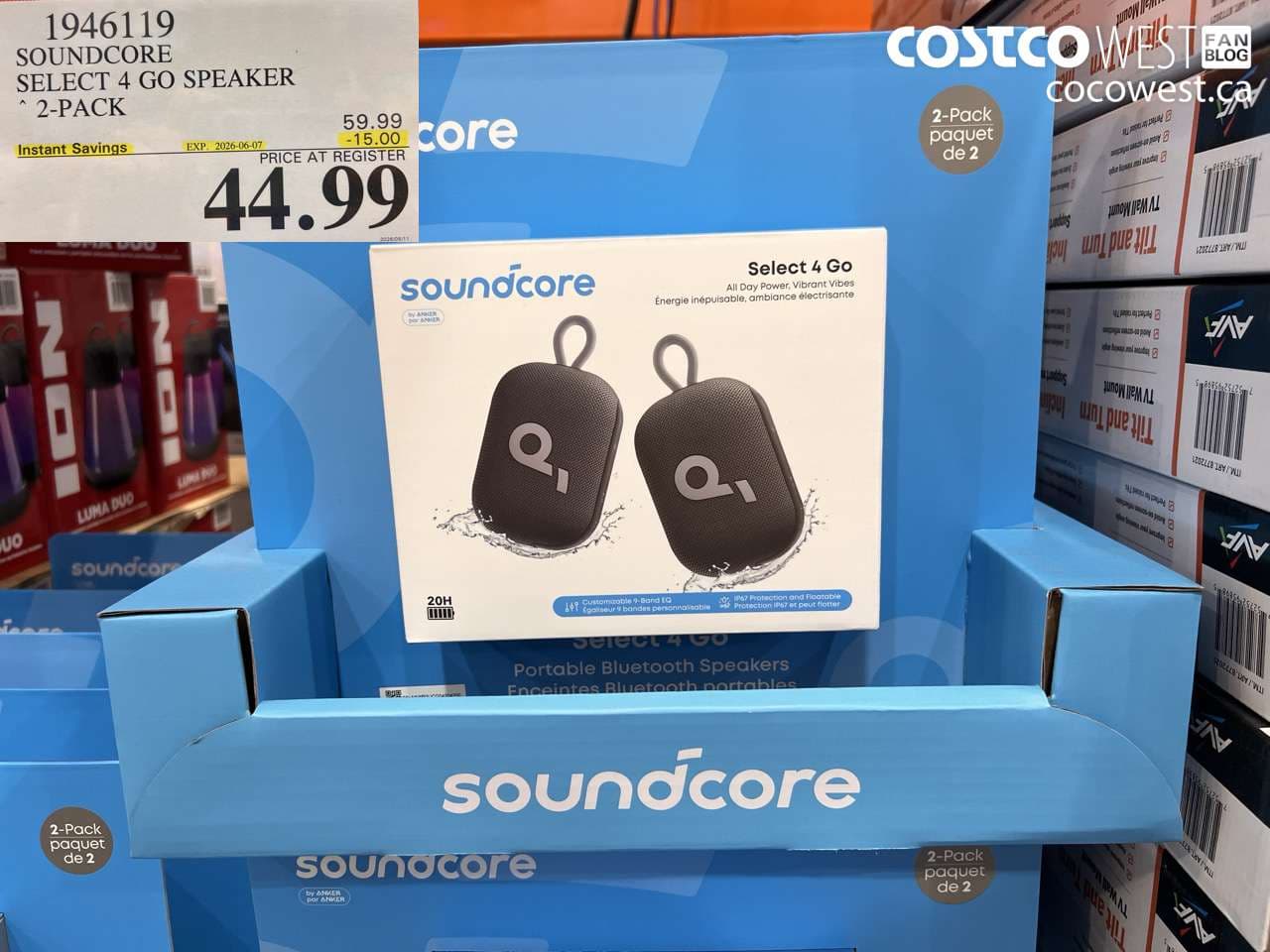 SOUNDCORE SELECT 4 GO SPEAKER 2-PACK
