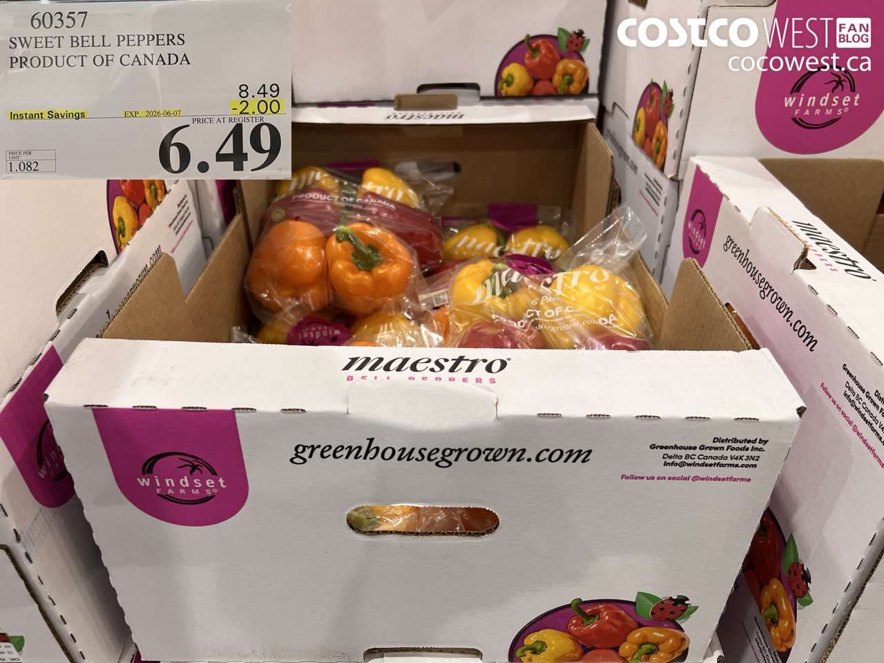 sweet bell peppers product of canada