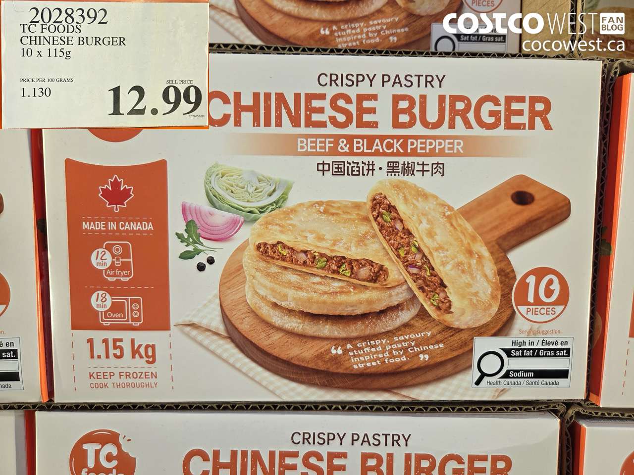 TC FOODS CHINESE BURGER 10 X 115G