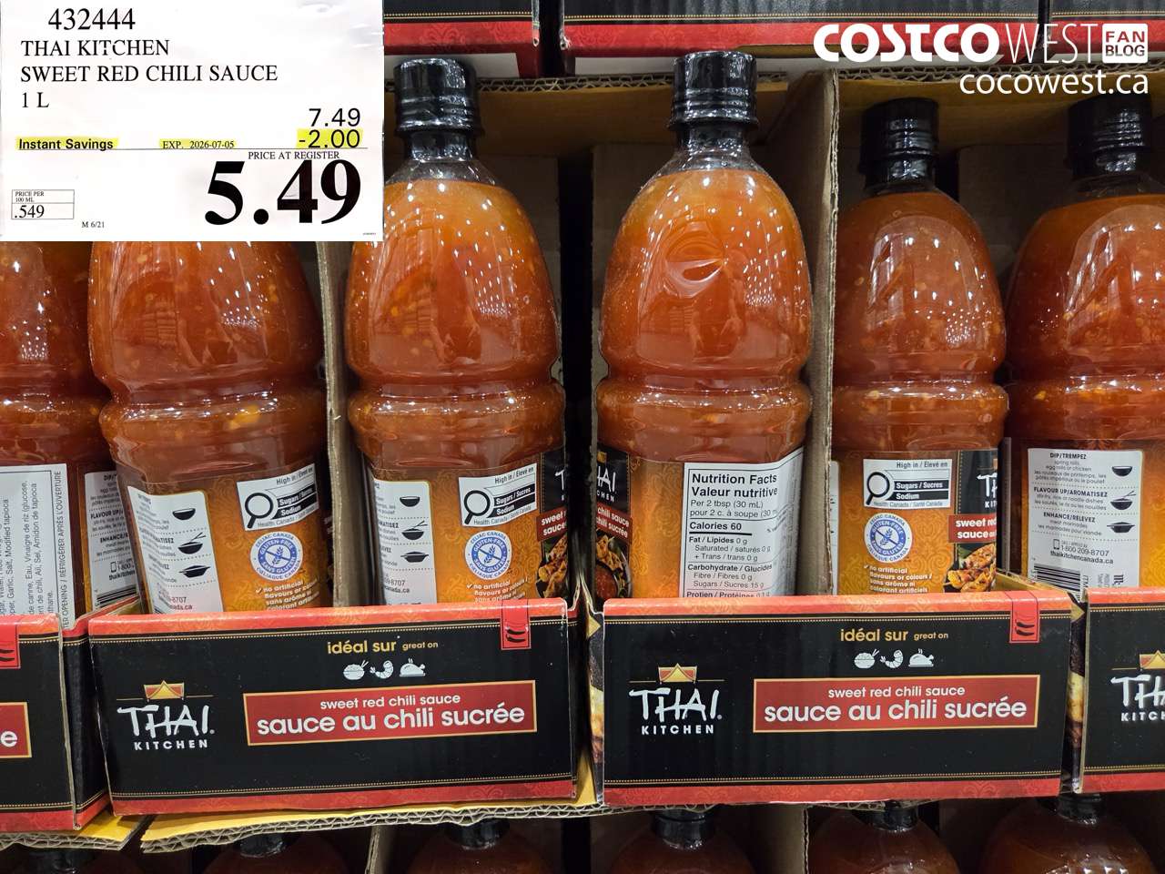 thai kitchen sweet red chili sauce 1 l